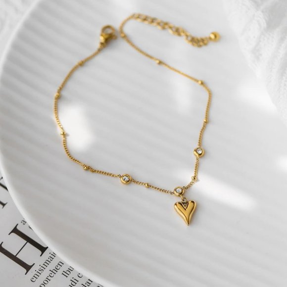 Heart Anklet- NEW - Picture 3 of 5